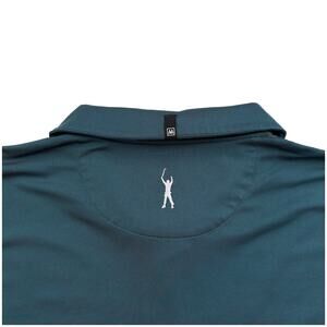 Mizzen+Main Phil Mickelson Performance Polo Golf Shirt Green White Logo Sz L